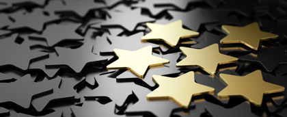 black and gold stars